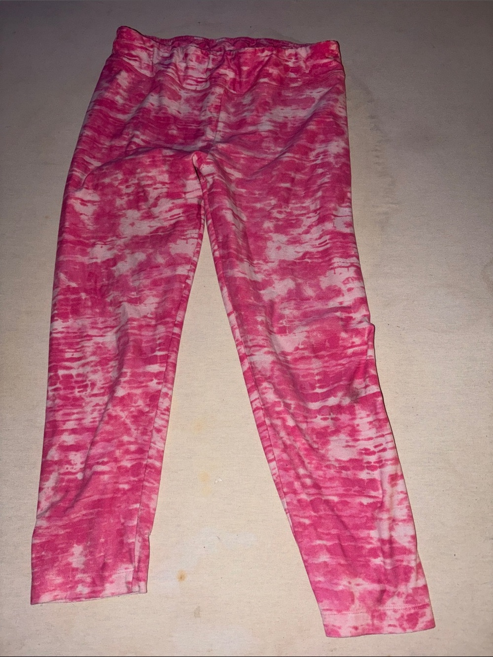 Womens Size S Time & Tru Pink Tie-Dye Capri Leggings